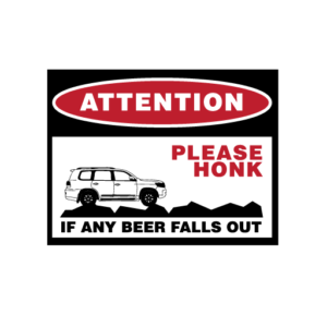 Please Honk Land Cruiser Attention Sticker-0