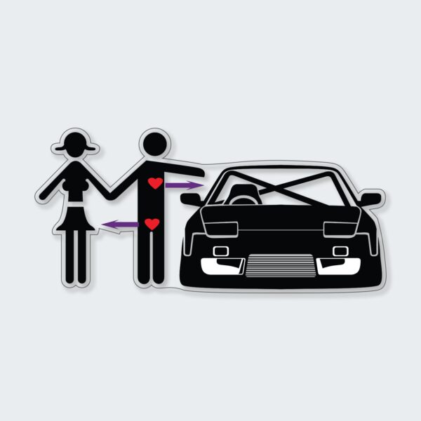 Stick Figure Car Sticker