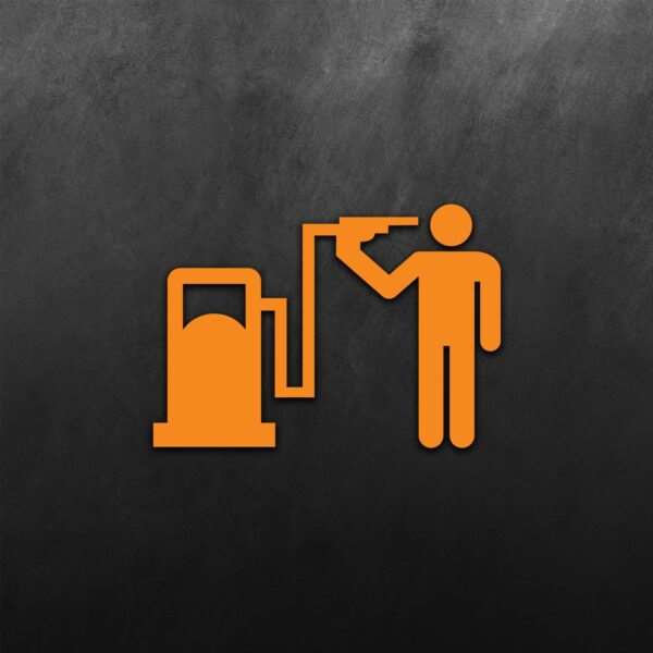 Stick Figure Gas Sticker – Retrobot
