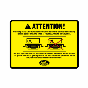 Attention Land Rover Sticker-0