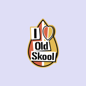 I Old Scool Sticker-0