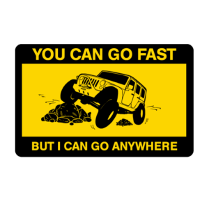 I Can Go Anywhere Jeep Sticker-0