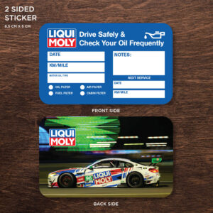 Liquimoly Oil Double Sided Drive Safely & Check Oil Frequently Vinyl Decal Sticker