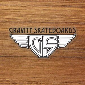 Gravity Skateboard Logo Vinyl Decal Sticker – Waterproof & UV Resistant