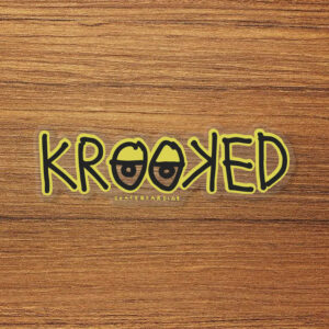 Krooked Eyes Skateboard Logo Vinyl Decal Sticker – Waterproof & UV Resistant