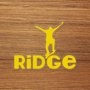 Ridge Skateboard Logo Vinyl Decal Sticker – Waterproof & Durable