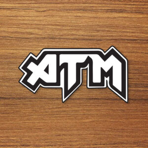 ATM Skateboard Logo Vinyl Decal Sticker – Waterproof & UV Resistant